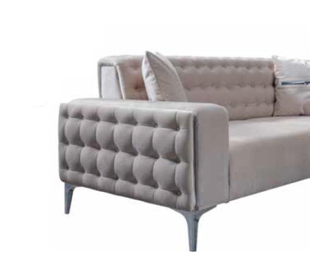 Sofa 2-Sitzer Sofas Polsterstoff Modern Style Bequemes Sofa Weicher Sitz Neu