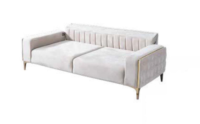 Sofa 2-Sitzer Sofas Polsterstoff Modern Style Bequemes Sofa Weicher Sitz Neu