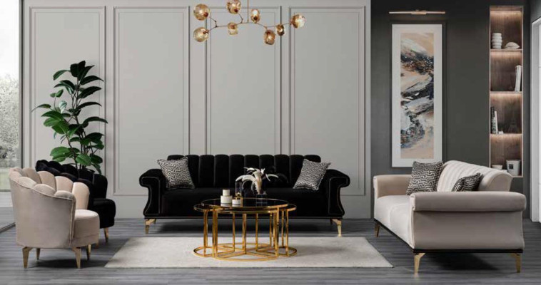  Weicher Luxus-Sessel 1 Sitz Bequemer Wohnzimmersessel im modernen Stil Neu