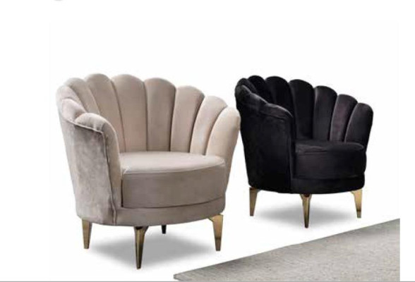  Weicher Luxus-Sessel 1 Sitz Bequemer Wohnzimmersessel im modernen Stil Neu