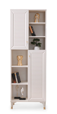 Jugendzimmer-Set 4tlg Bett Nachttisch Kleiderschrank Bücherregal Beige Einfarbig