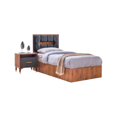  Jugendzimmer-Set 6tlg Modern Design Dekorative Braun Grau Zweifarbig Stil