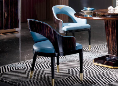 Stuhl Tron Sessel Set Esszimmer Designer Holz Modern Stil Einsitzer