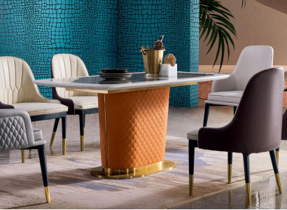 Stuhl 1x Ess Zimmer Stuhl Polster Fernseh Lounge Club Textil Leder Sitz