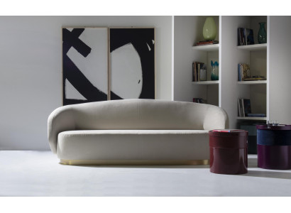 Sofa Dreisitzer Design Luxus Möbel Holz weiß Design Möbel aus Italien Klassiker