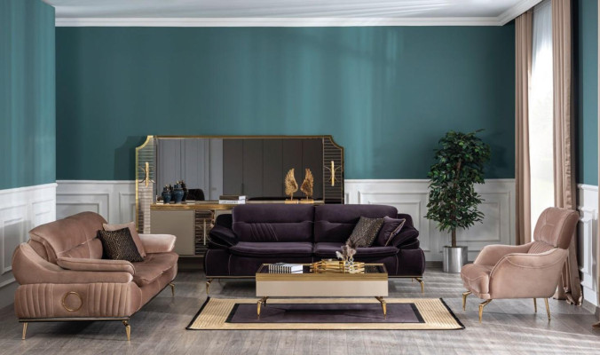 Wohnzimmer Sofa 3 Sitzer Schwarz Design Luxus Polster Möbel Elegantes