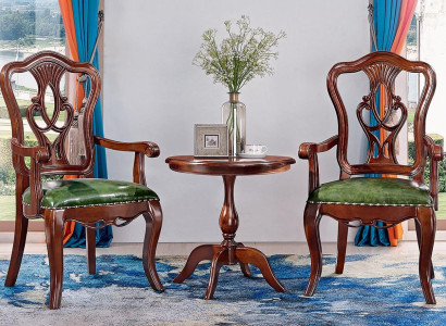 Designer Stuhl Armlehnen Wohnzimmer 2x Stühle Holz Gruppe Garnitur