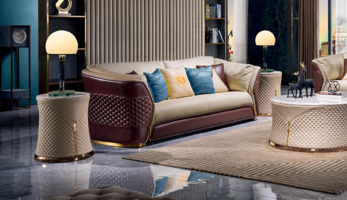 Sofagarnitur 3+2+1 Sitzer Sofa Sitz Couch Polster Garnitur Moderne