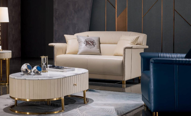 Sofagarnitur Sofa Polster Sitzer Ledersofa Couch Wohnlandschaft Garnitur