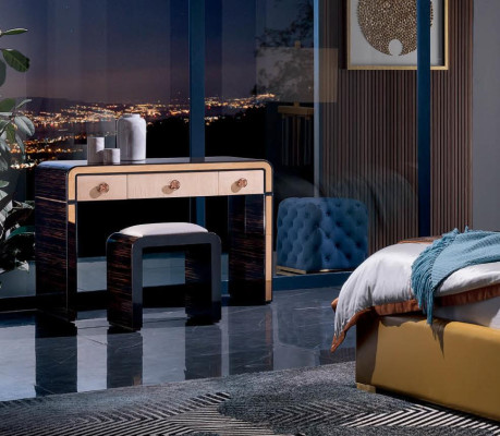 Bett + 2x Nachttische 3tlg. Schlafzimmer Set Italienische Möbel Stil Modern