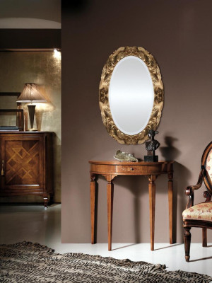 Konsolen Tisch Kommode mit Spiegel Luxus Möbel Set Konsole 2tlg. Made in Italy