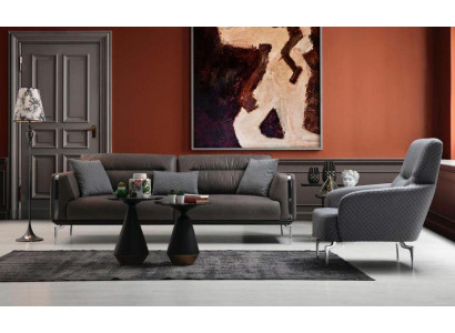 Luxus Sofagarnitur Sofa Garnitur Sofas 3+1 Sitzer Sessel Modern Polyester Neu