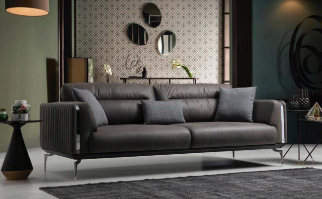 Sofagarnitur Sofa Garnitur Sofas 3+3+1 Sitzer Sessel Modern Polyester Dreisitzer