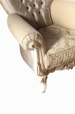 Beige Sofagarnitur Set 4tlg. Sofa Set Couch Polster Möbel Klassische Sofas Samt