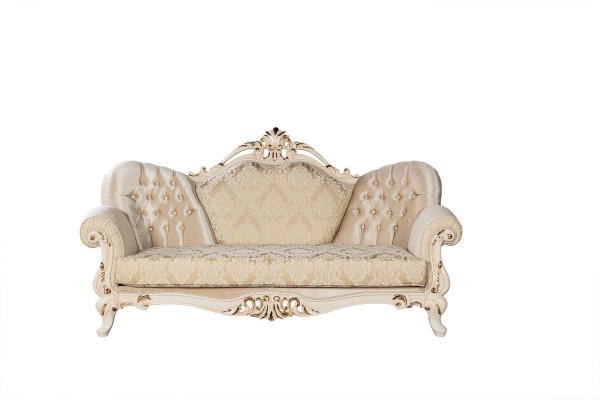 Beige Sofagarnitur Set 4tlg. Sofa Set Couch Polster Möbel Klassische Sofas Samt