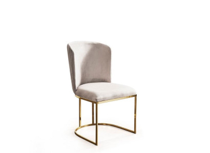 Stuhl Esszimmerstuhl Beige Küchenstuhl Lehnstuhl Luxus Modern Neuheit