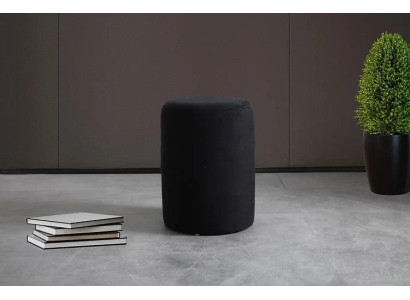  Schwarzer Hocker Wohnzimmer Polyester gepolsterter Sitzhocker Luxus