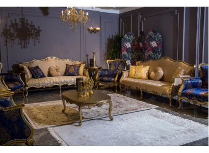 Klassische Sofagarnitur 3+3+1+1 Sitzer Luxus Garnitur Sofa Sessel Set 4tlg