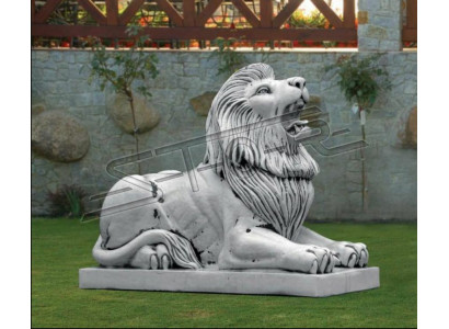 XXL Löwe Figur Garten Terrasse Dekoration Deko Stein Skulptur
