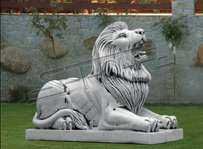 XXL Löwe Figur Garten Terrasse Dekoration Deko Stein Skulptur