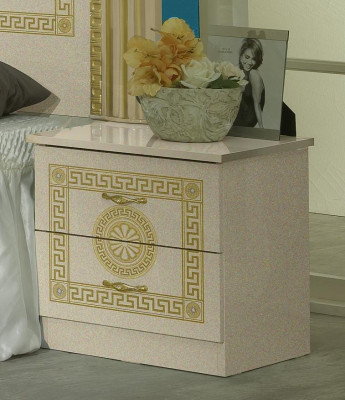 Schlafzimmer Chesterfield Leder Bett 6tlg Design Möbel Set Nachttisch Kommode