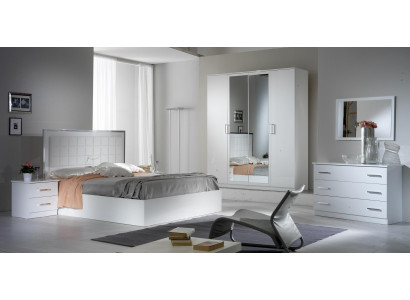 Bett Nachttisch Kommode 6 tlg.Schlafzimmer Set Design Modern Luxus Schlafzimmer