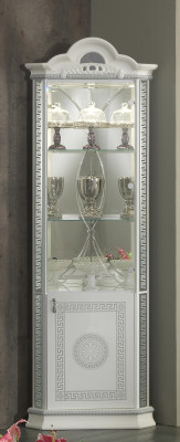 Eckschrank Luxus Vitrine Vitrinen Schrank Holz Schränke Italienische Stil Möbel