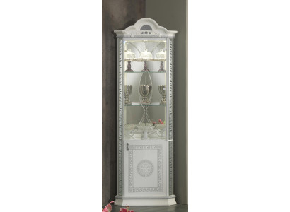 Eckschrank Luxus Vitrine Vitrinen Schrank Holz Schränke Italienische Stil Möbel