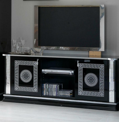 Schwarz TV Tisch RTV Schrank Lowboard Möbel Fernsehtisch Design Fernsehschrank