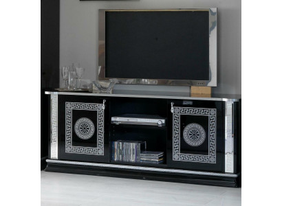 Schwarz TV Tisch RTV Schrank Lowboard Möbel Fernsehtisch Design Fernsehschrank