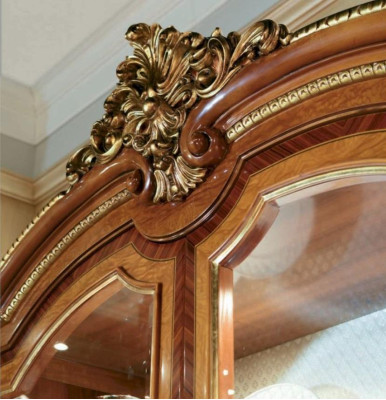 Vitrine Schränke Vitrinen Holz Luxus Glasschrank Möbel Barock 