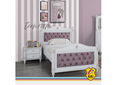 Designer Bett Nachttisch Schlafzimmer Jugendzimmer Set Möbel 2tlg. Betten