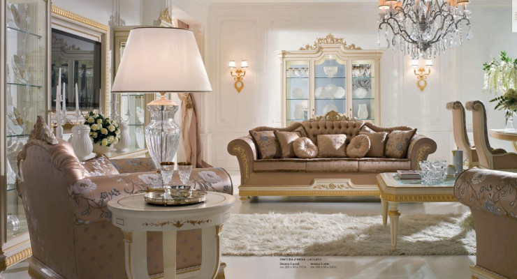 Luxus Dreisitzer Sofa 3 Sitzer Stoff Sofas Design Barock Wohnzimmer
