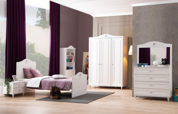 Kleiderschrank Designer Schrank Edler Holz Luxus Kinderzimmer 140cm 