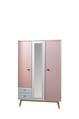 Moderner Kleiderschrank Jugendzimmer Garderoben Rosa Möbel Design 
