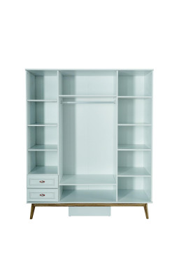 Kleiderschrank Kinderzimmer Schränke Mehrzweck Holz 4 türiger Rosa Schrank