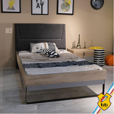 Designer Jugendzimmer Schlafzimmer Bett Nachttisch Schreibtisch 3tlg.