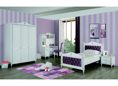 Kinderzimmer Set Möbel Bett Nachttisch Kleiderschrank Möbel Set 4tlg