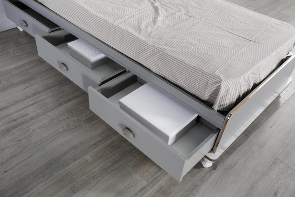 Kinderzimmer Möbel 5tlg Set Design Bett Nachttisch Kleiderschrank 