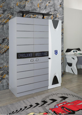 Kinderzimmer Jugendzimmer Set Autobett Kleiderschrank Schreibtisch 4tlg