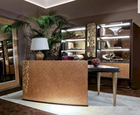 Vitrine Schränke Braun Vitrinen Luxus Schrank Büro LED Wohnzimmer