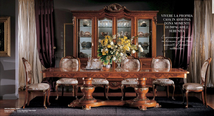 Esstisch Tisch Esszimmertisch Essecke Holz Groß Braun Barock Esszimmer
