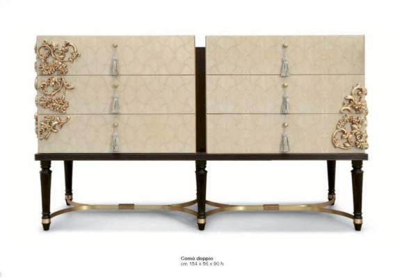 Kommode Sideboard Luxus Schränke Kommoden Schlafzimmer Holz Beige