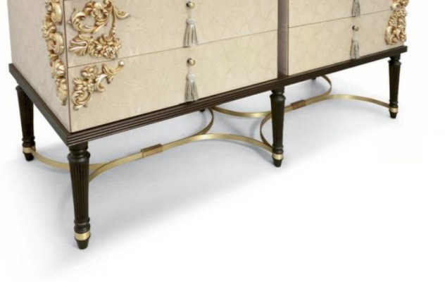 Kommode Sideboard Luxus Schränke Kommoden Schlafzimmer Holz Beige