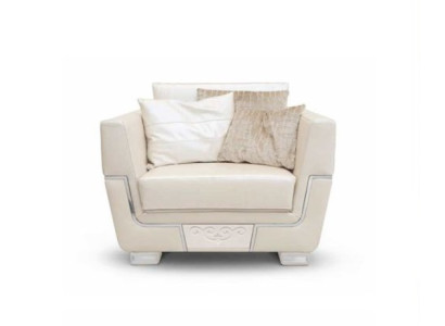 Beige Eleganz im Fokus Stoff-Sessel für ein stilvolles Wohnzimmer Ambiente