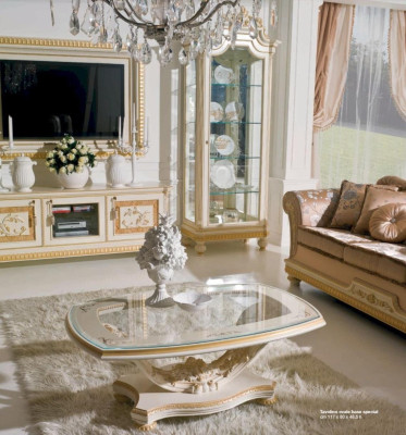 Moderner Beiger Couchtisch Designer Wohnzimmer Möbel Luxus Einrichtung 