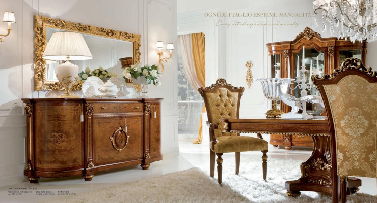 Wandspiegel Spiegel Luxus Holz Gold Barock Schlafzimmer Design Stil Marzorati