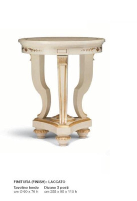 Beistelltisch Couchtisch Tisch Wohnzimmer Möbel Rund Beige Holz