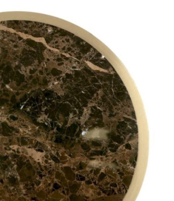Beistelltisch Couchtisch Tisch Wohnzimmer Möbel Beige Holz Rund Tische	
