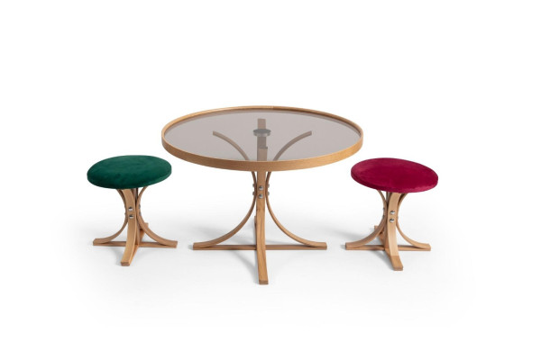 Wohnzimmer Set Couchtisch 2x Hocker Luxus Möbel Tisch Kaffee Modern